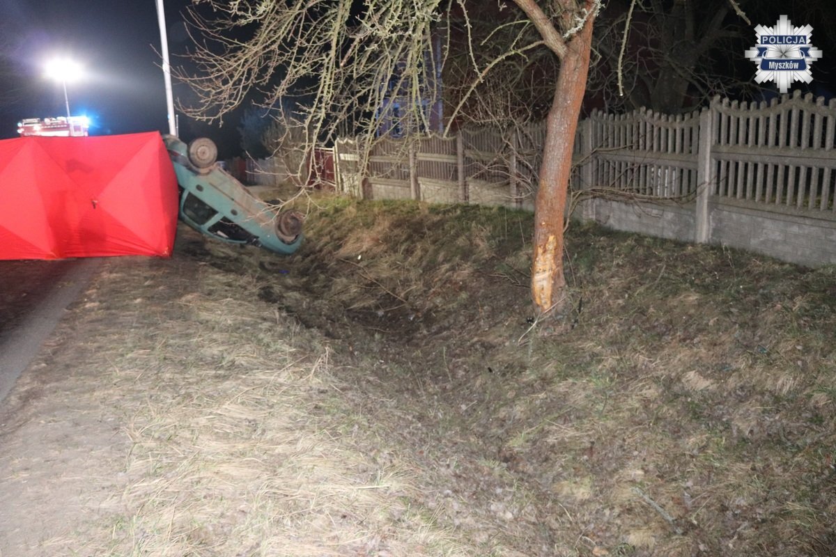 Śmiertelny wypadek koło Myszkowa w woj. śląskim