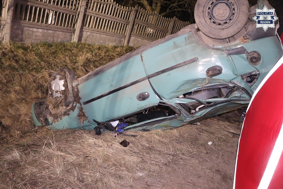 Śmiertelny wypadek koło Myszkowa w woj. śląskim