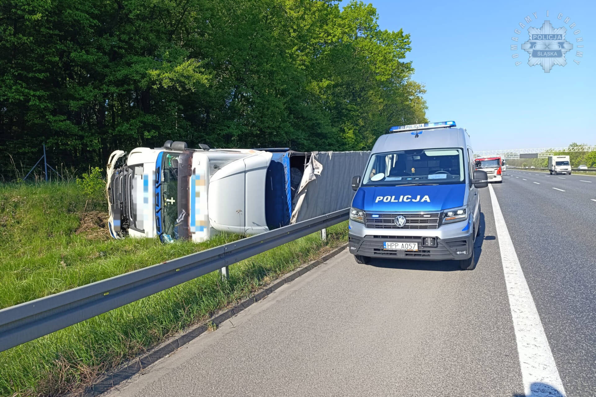 Zdarzenie drogowe na autostradzie A4 na wysokości Rudy Śląskiej
