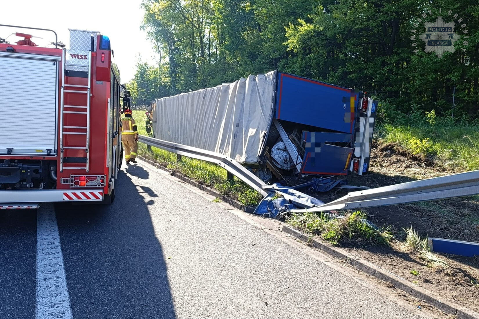Zdarzenie drogowe na autostradzie A4 na wysokości Rudy Śląskiej