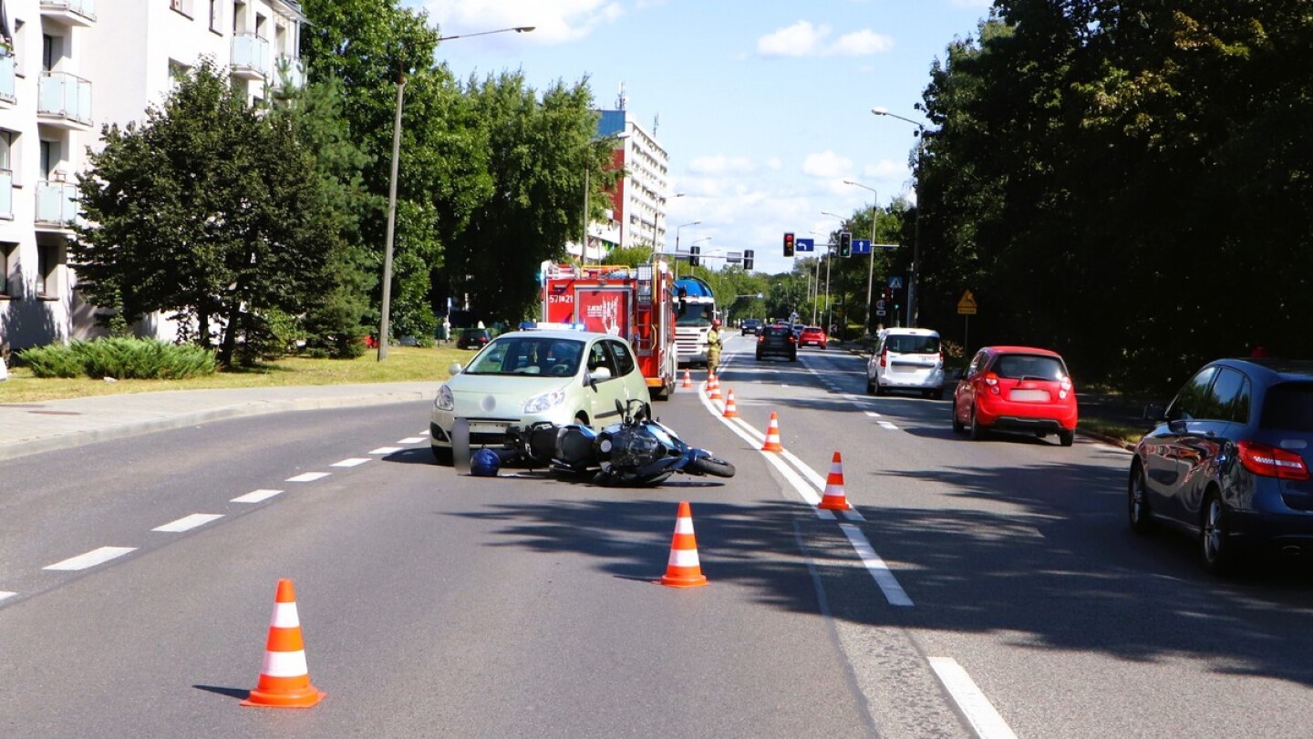 Potracenie motocyklisty