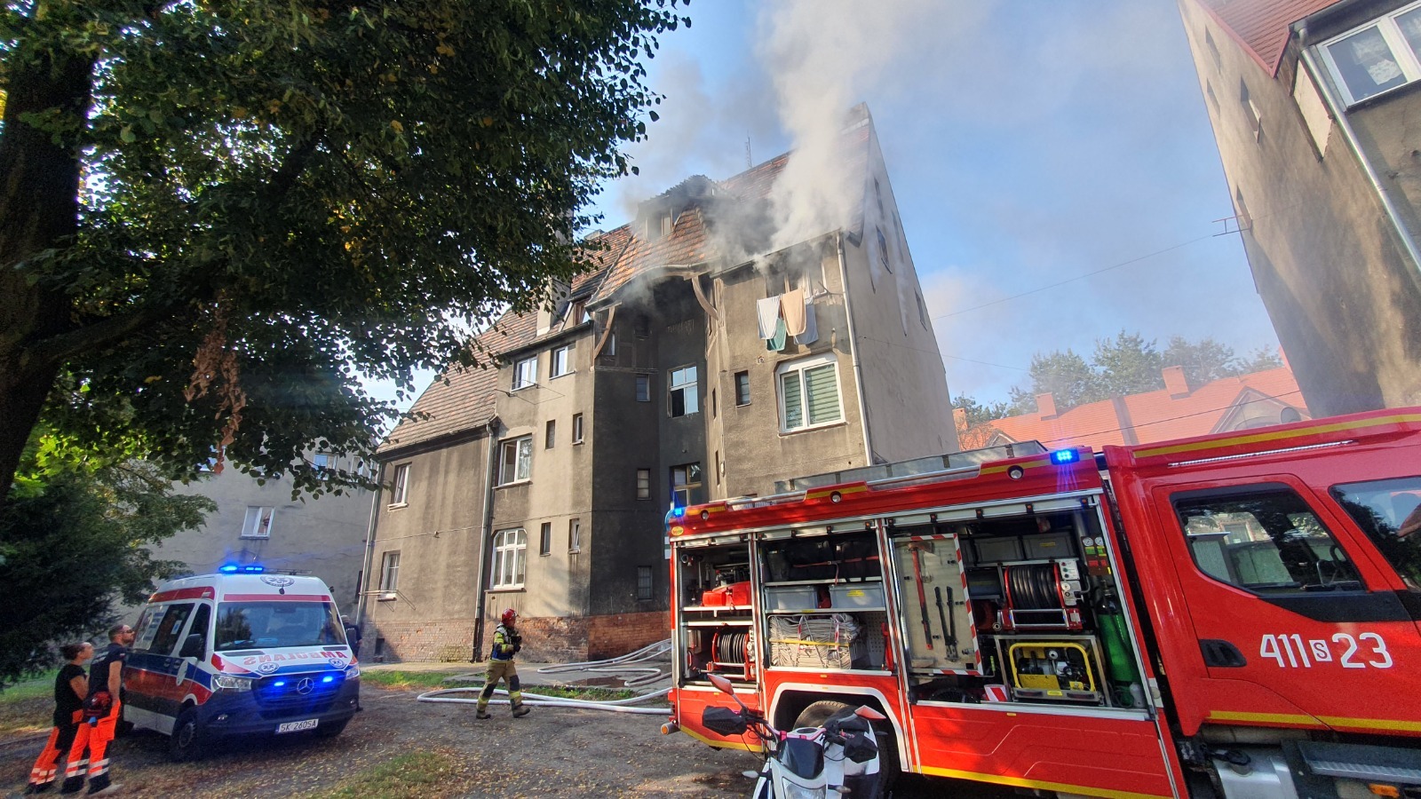Pożar mieszkania przy ul. Baczyńskiego