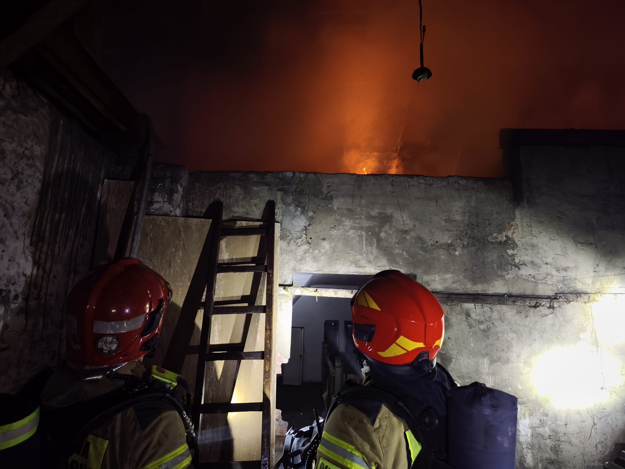 Pożar budynku wielorodzinnego przy ul. Jochymczyka w Bytomiu