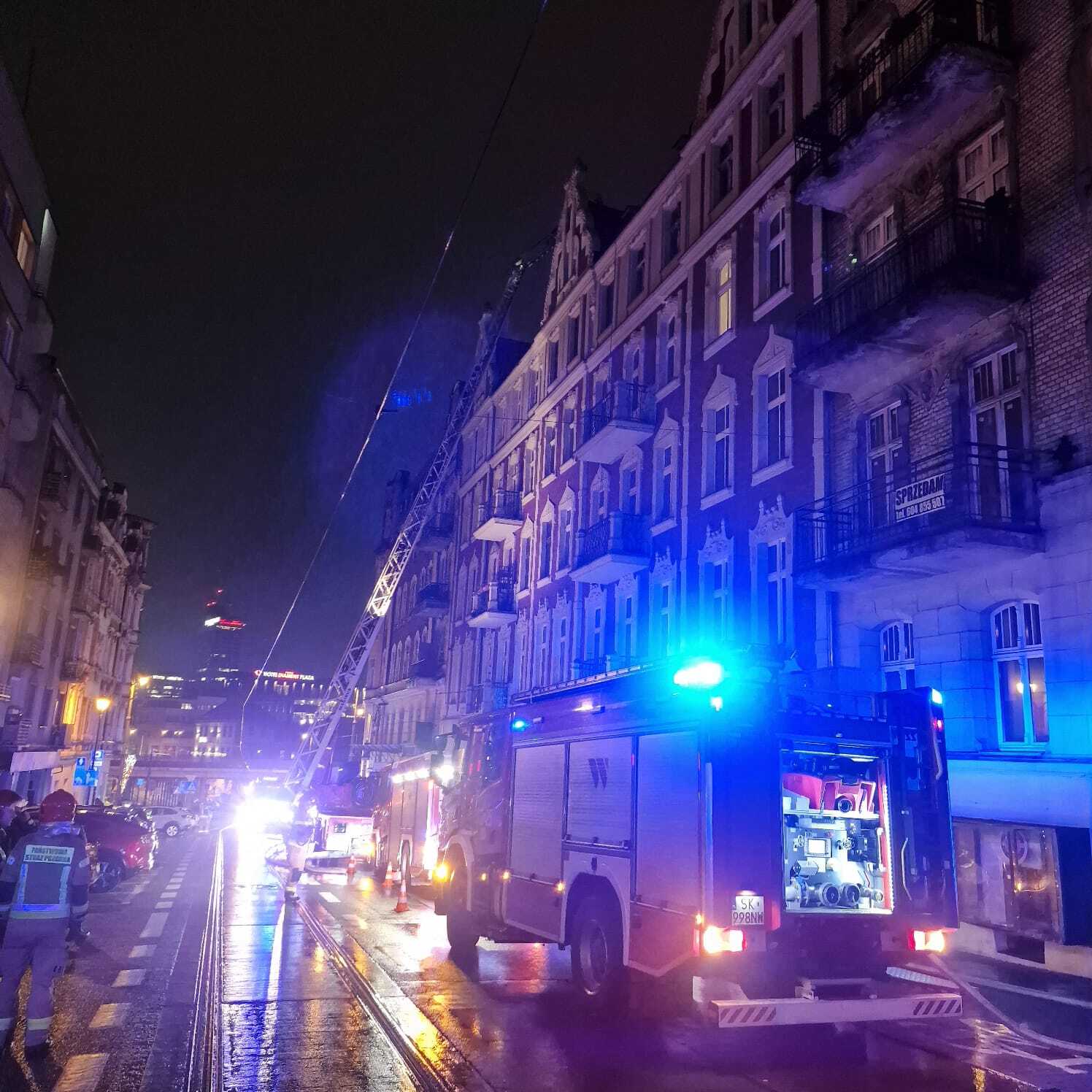 Pozar katowice srodmiescie