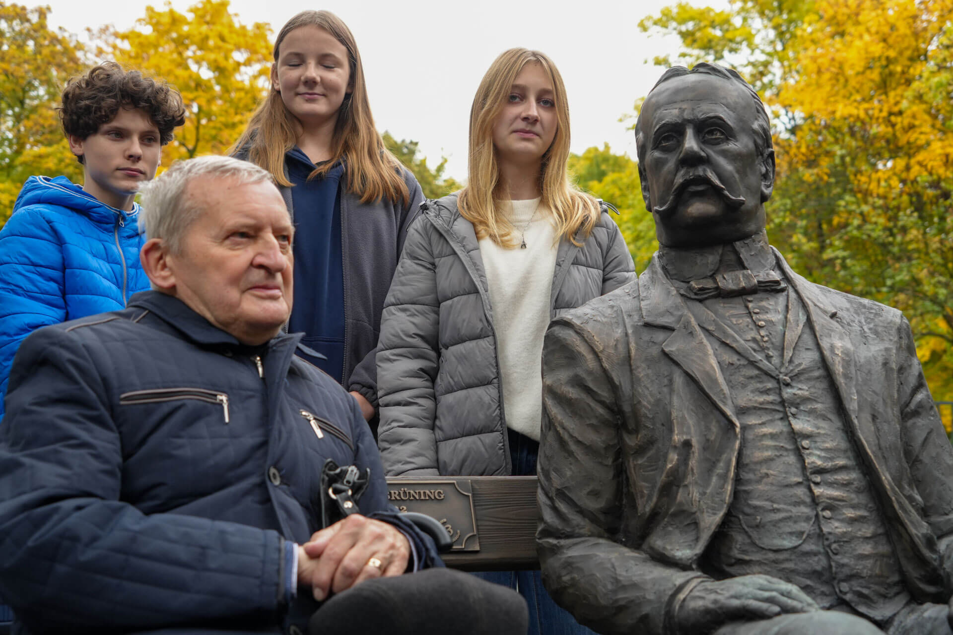 Odsłonięcie ławeczki Brüninga w Bytomiu