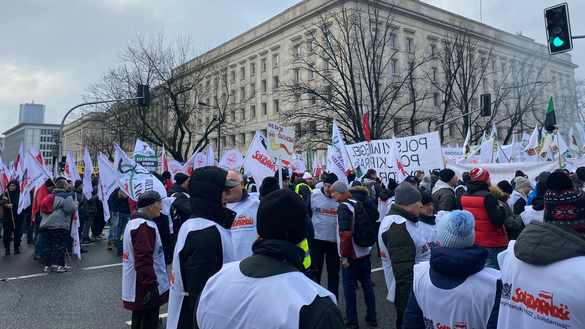Protest związkowców 9 stycznia 2025 roku