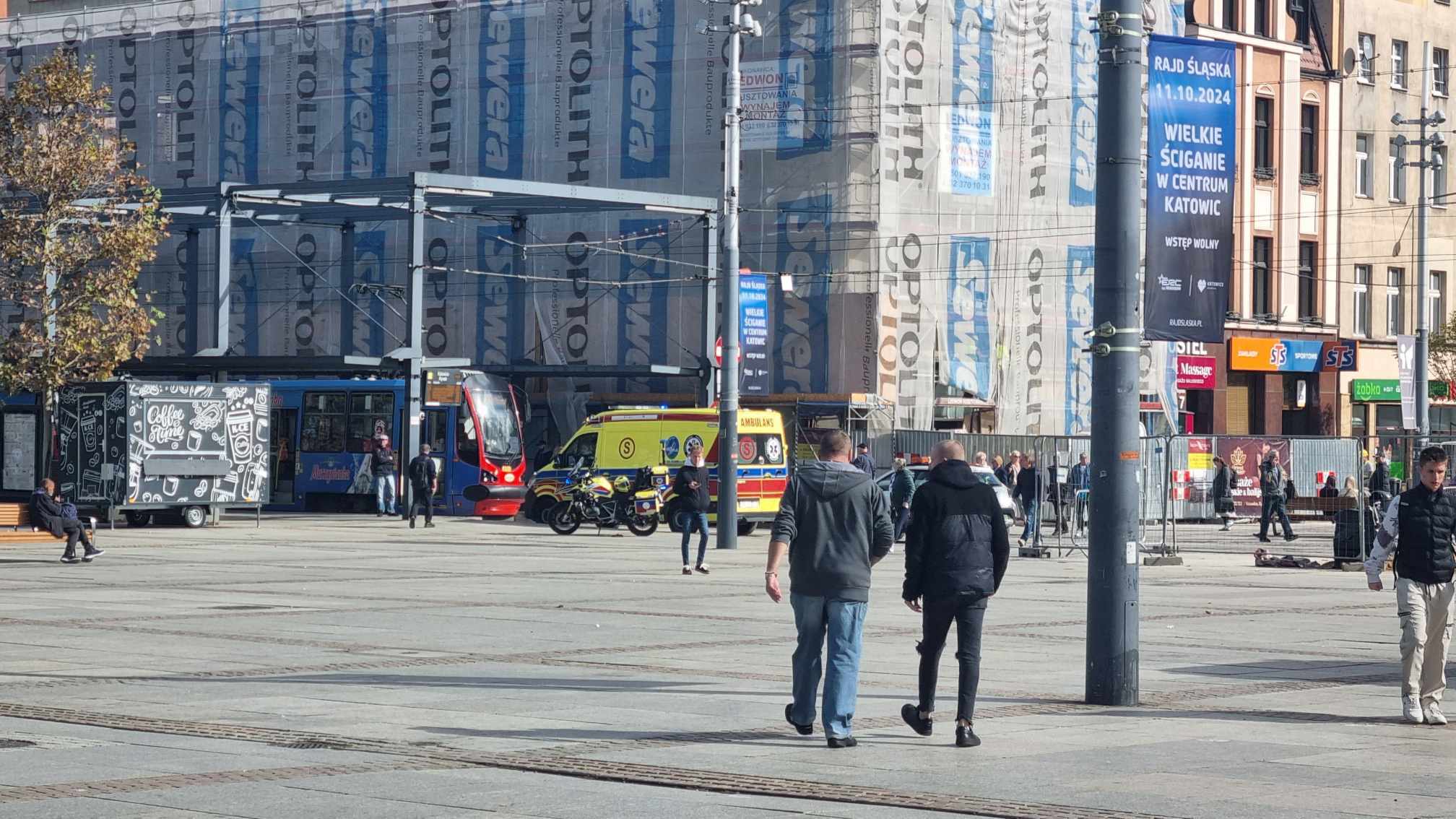 Utrudnienia w ruchu tramwajów na Rynku w Katowicach