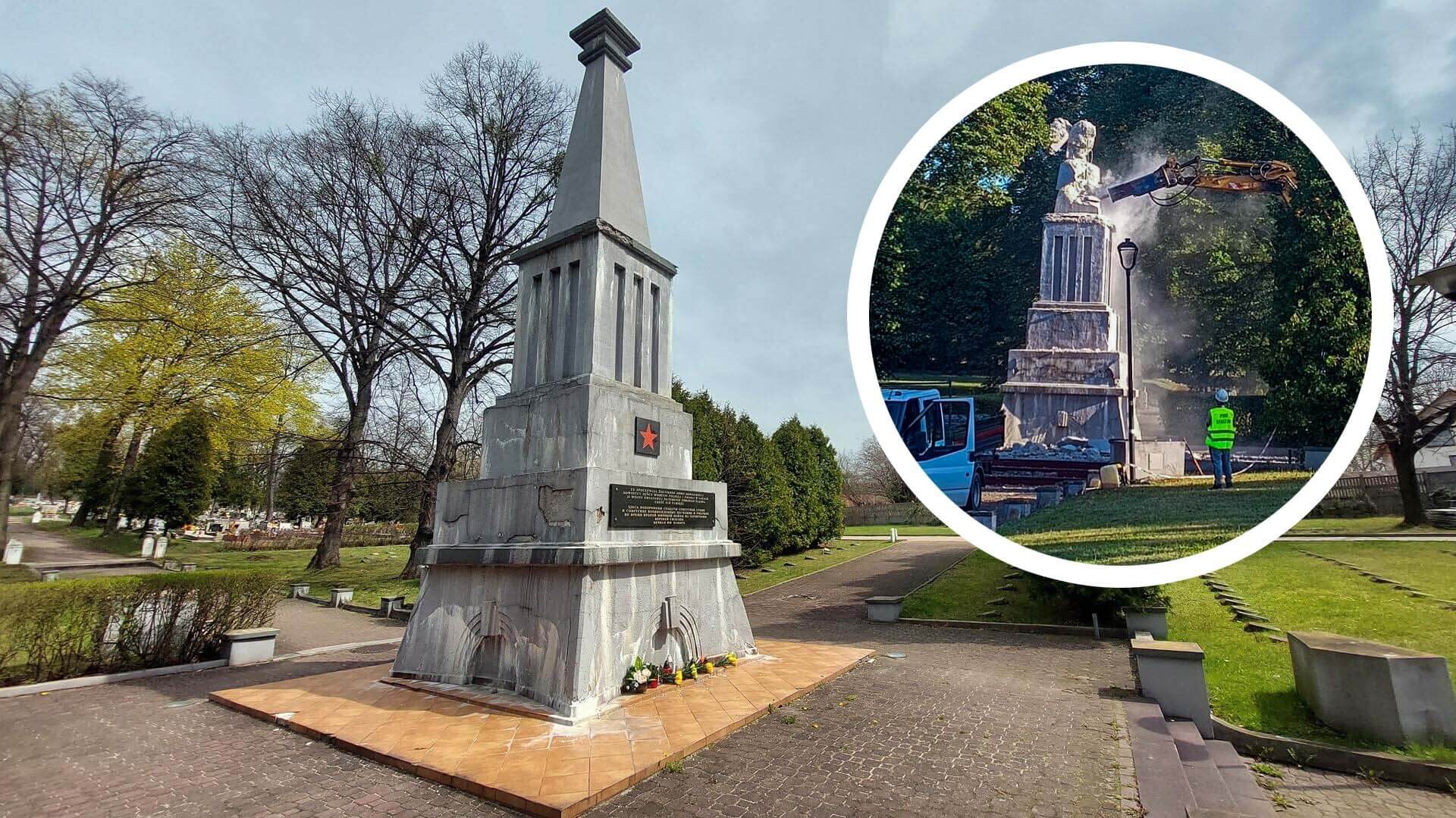 Rosyjscy żołnierze bez pomnika w Bytomiu. Był w złym stanie i trzeba go było wyburzyć
