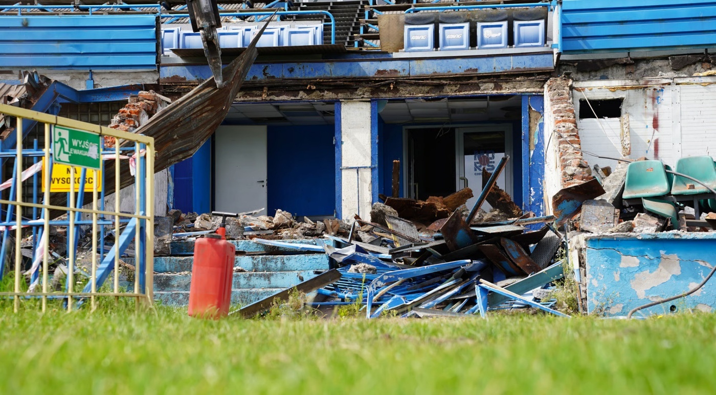 Ruch chorzow stadion rozbiorka 1
