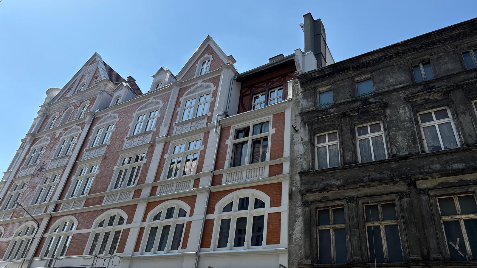 Wyremontowana kamienica u zbiegu Rynku i ul. Podgórnej w Bytomiu