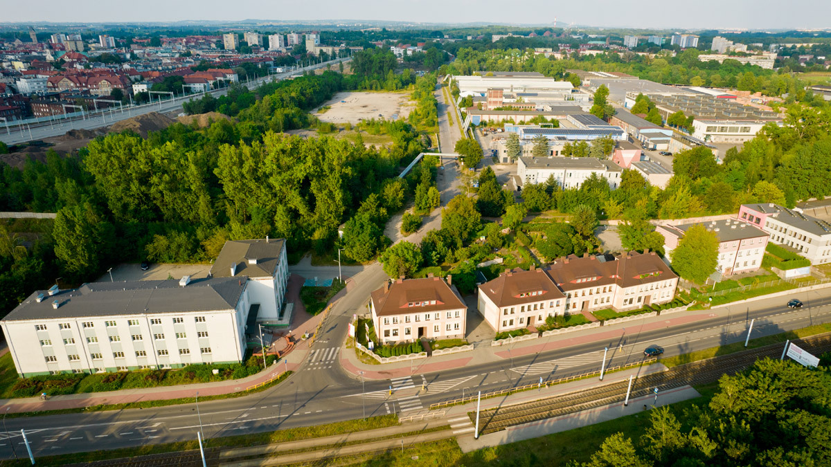 Skrzyżowanie ulic Łagiewnickiej i Bernardyńskiej