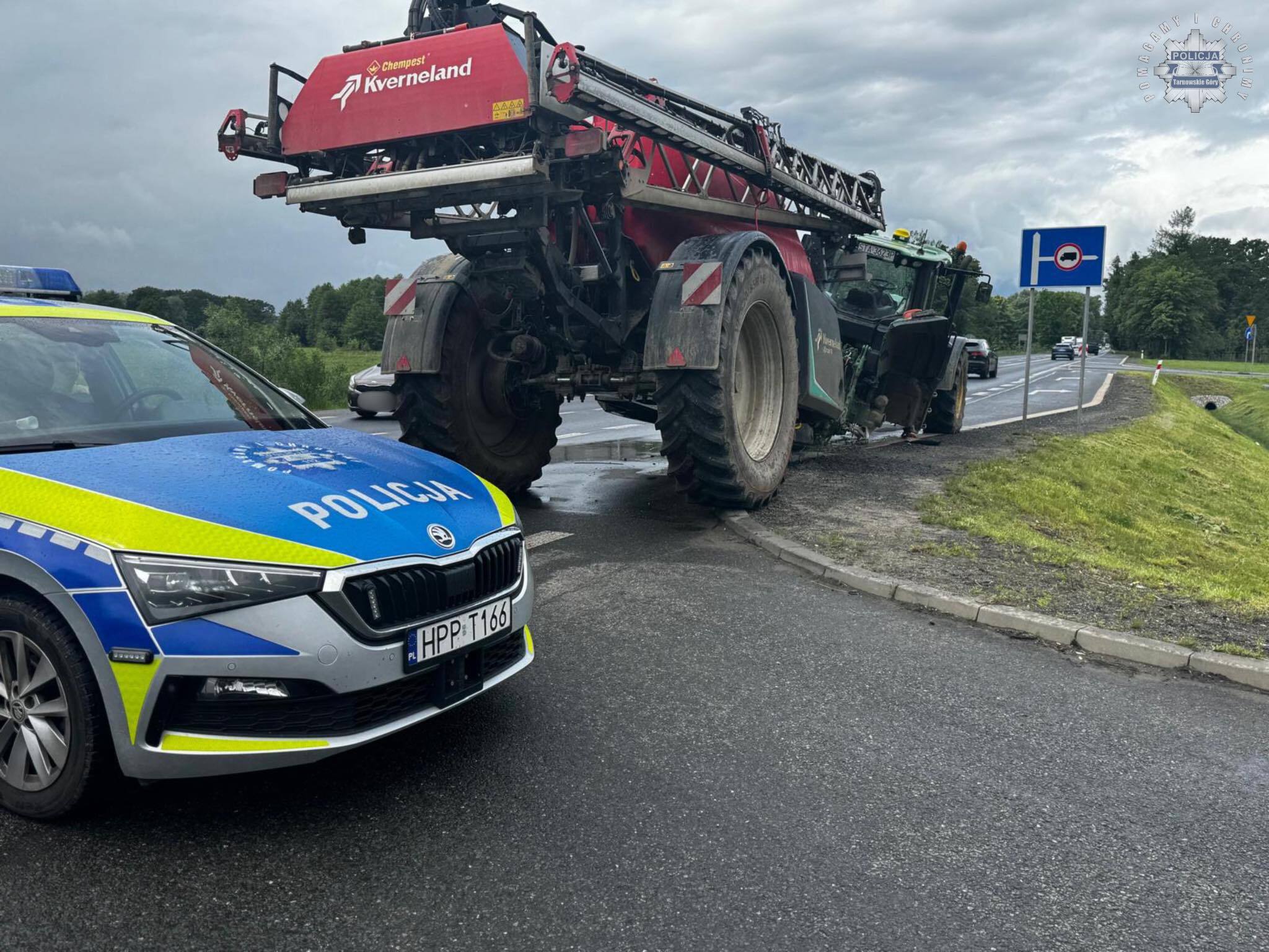 Awaria ciągnika w Świerklańcu