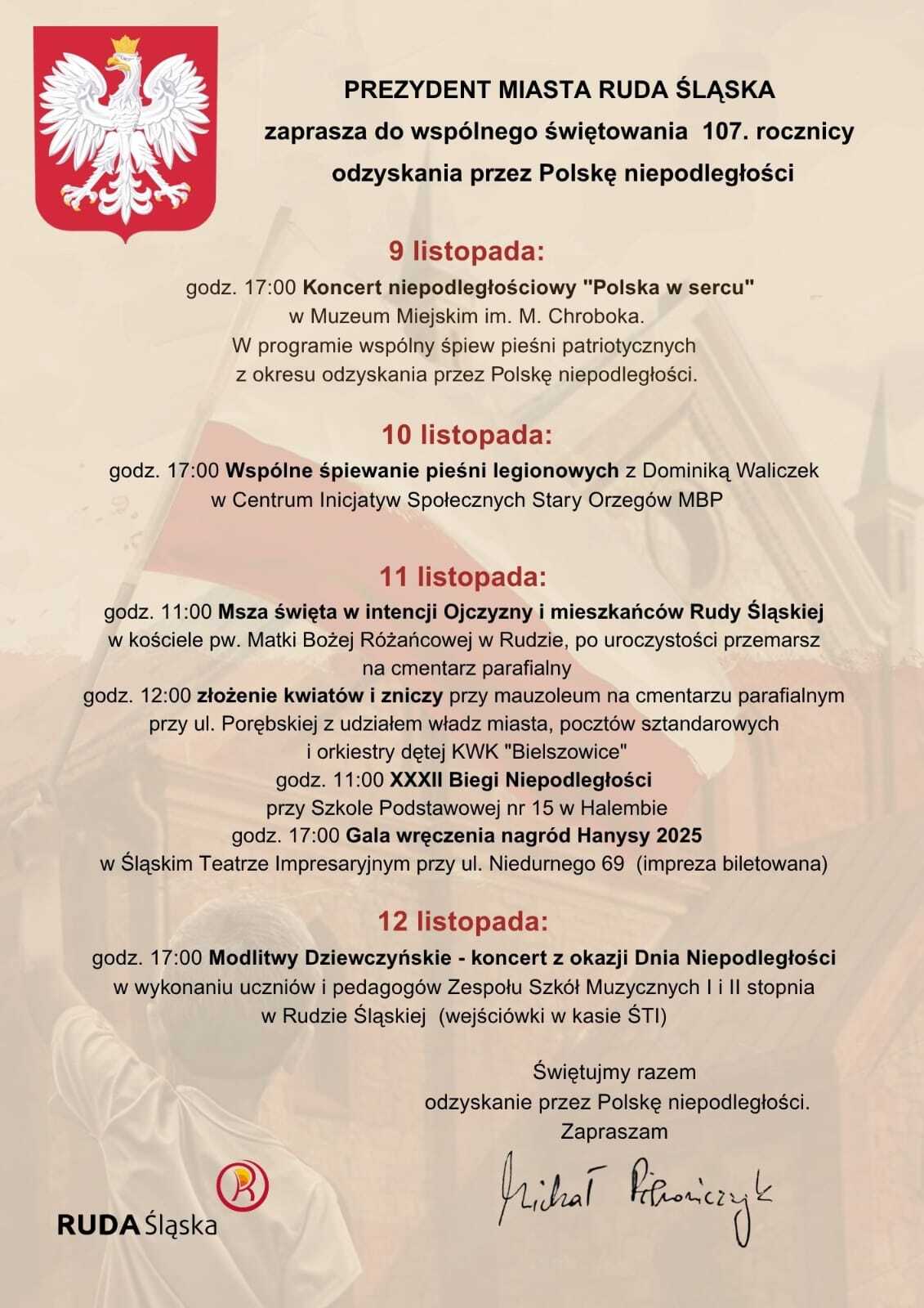 Swieto niepodleglosci ruda slaska