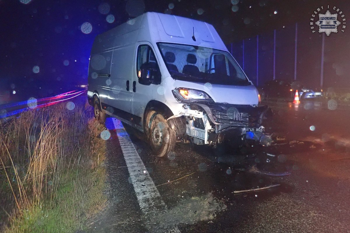 Kolizja na A1 w Świętoszowicach