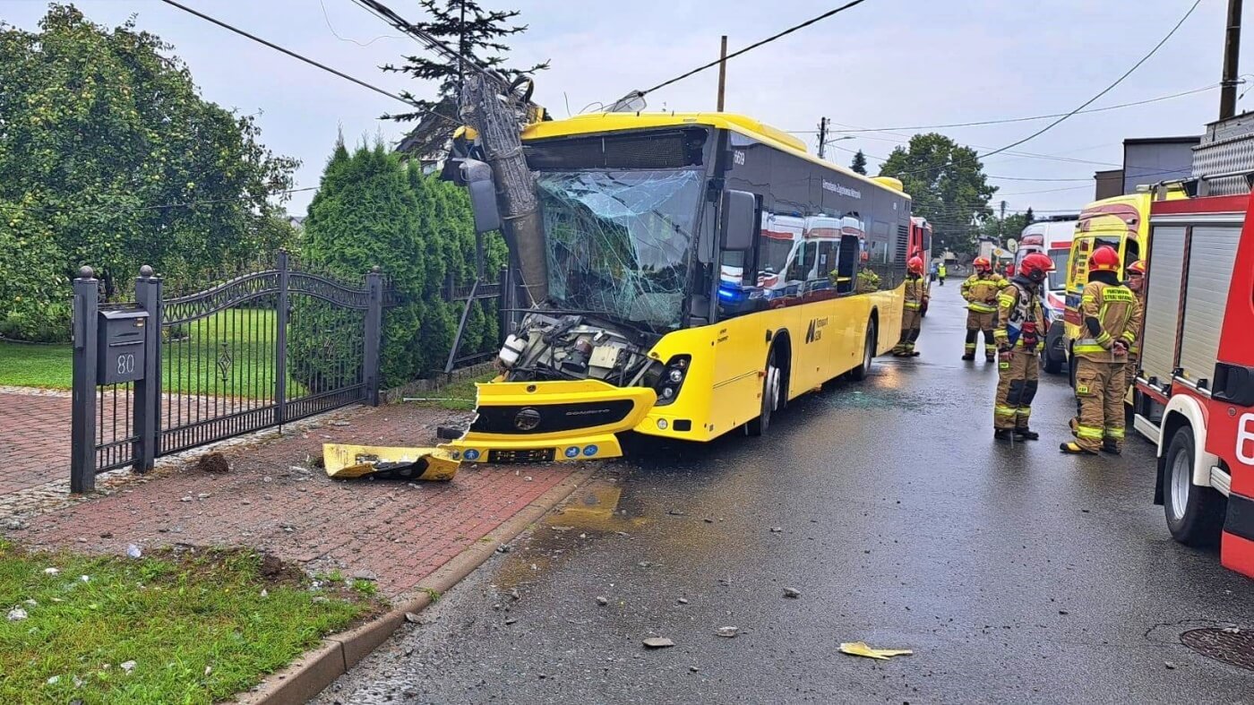 Wypadek autobusu miejskiego w Tarnowskich Górach