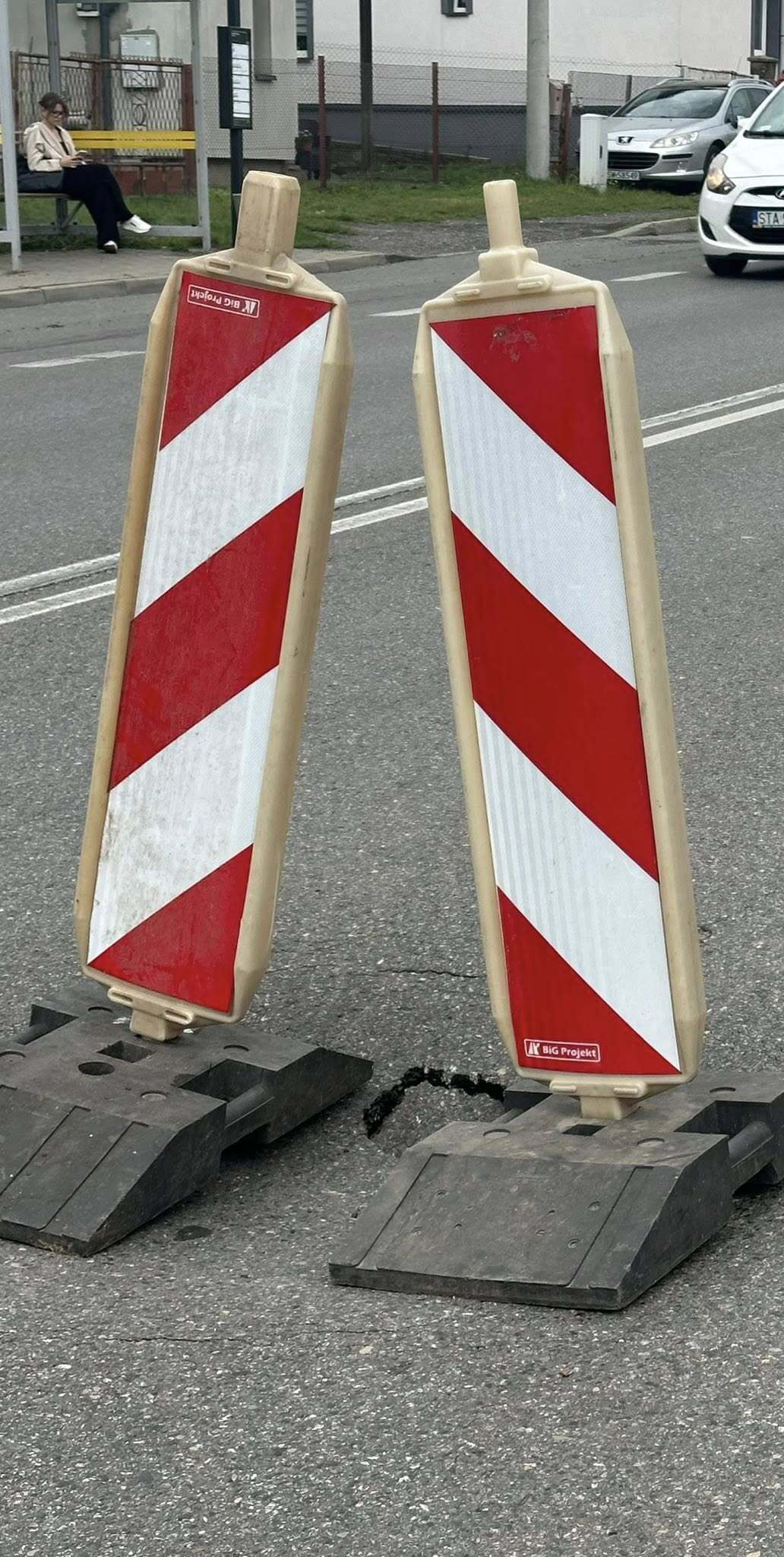 Utrudnienie na ulicy Gliwickiej w Tarnowskich Górach