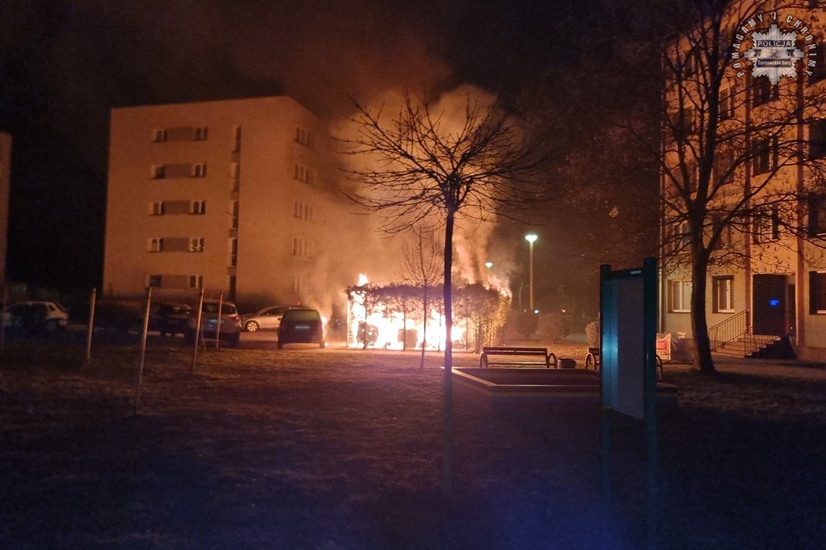 Pożar w Tarnowskich Górach na Osadzie Jana