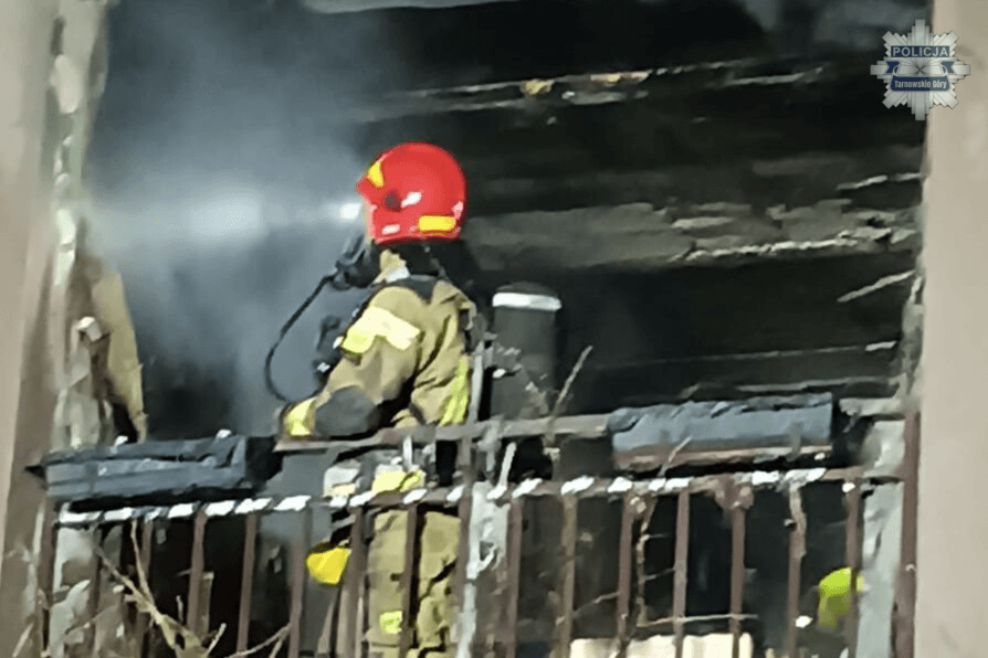Pożar w Tarnowskich Górach-Strzybnicy