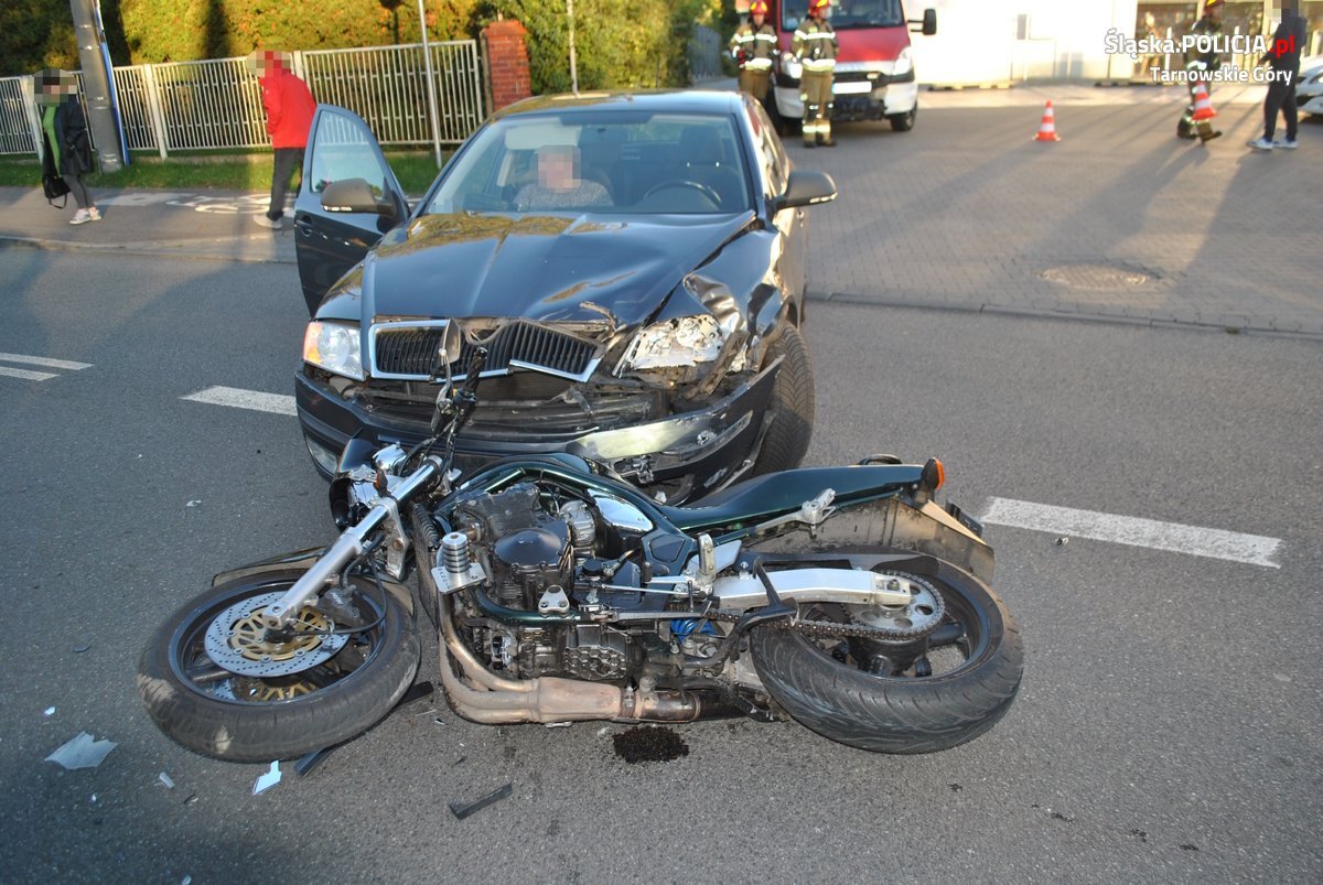Wypadek na ul. Gliwickiej w Tarnowskich Górach