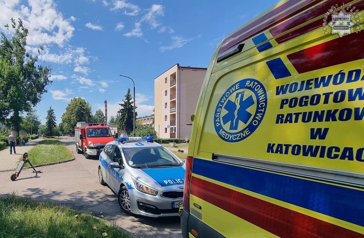 Wypadek z udziałem hulajnogi w Tarnowskich Górach