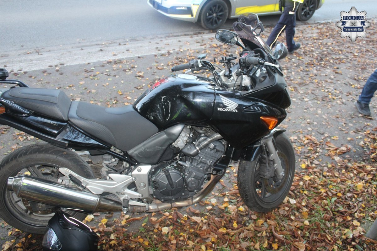 Zdarzenie z motocyklem w Tarnowskich Górach
