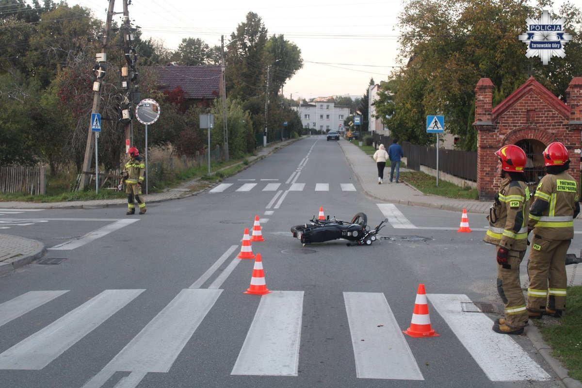 Tarnowskie gory wypadek motorower 3