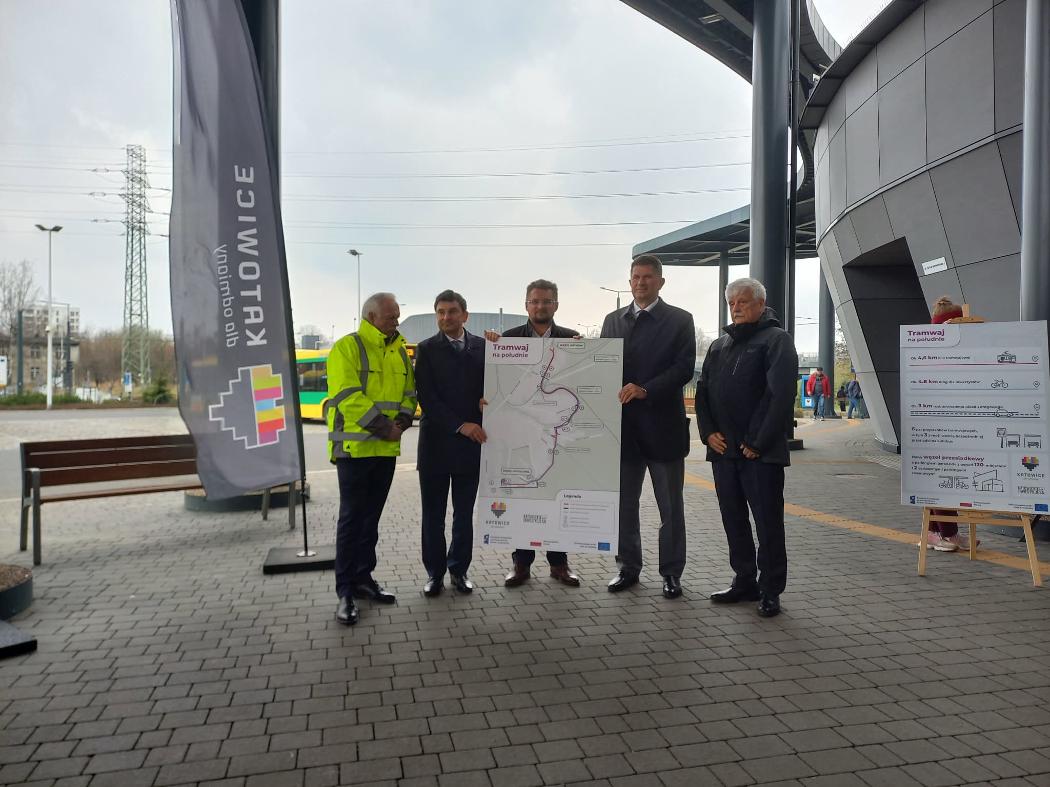 Briefing prasowy dot. tramwaju na południe