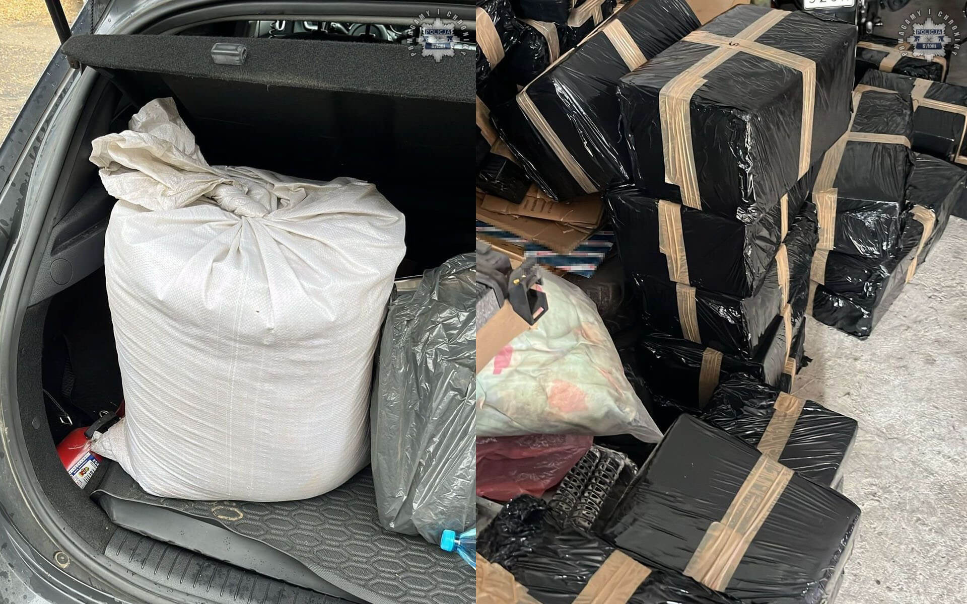 Tytoń bez akcyzy znaleziony w garażu i piwnicy 33-letniego mężczyzny