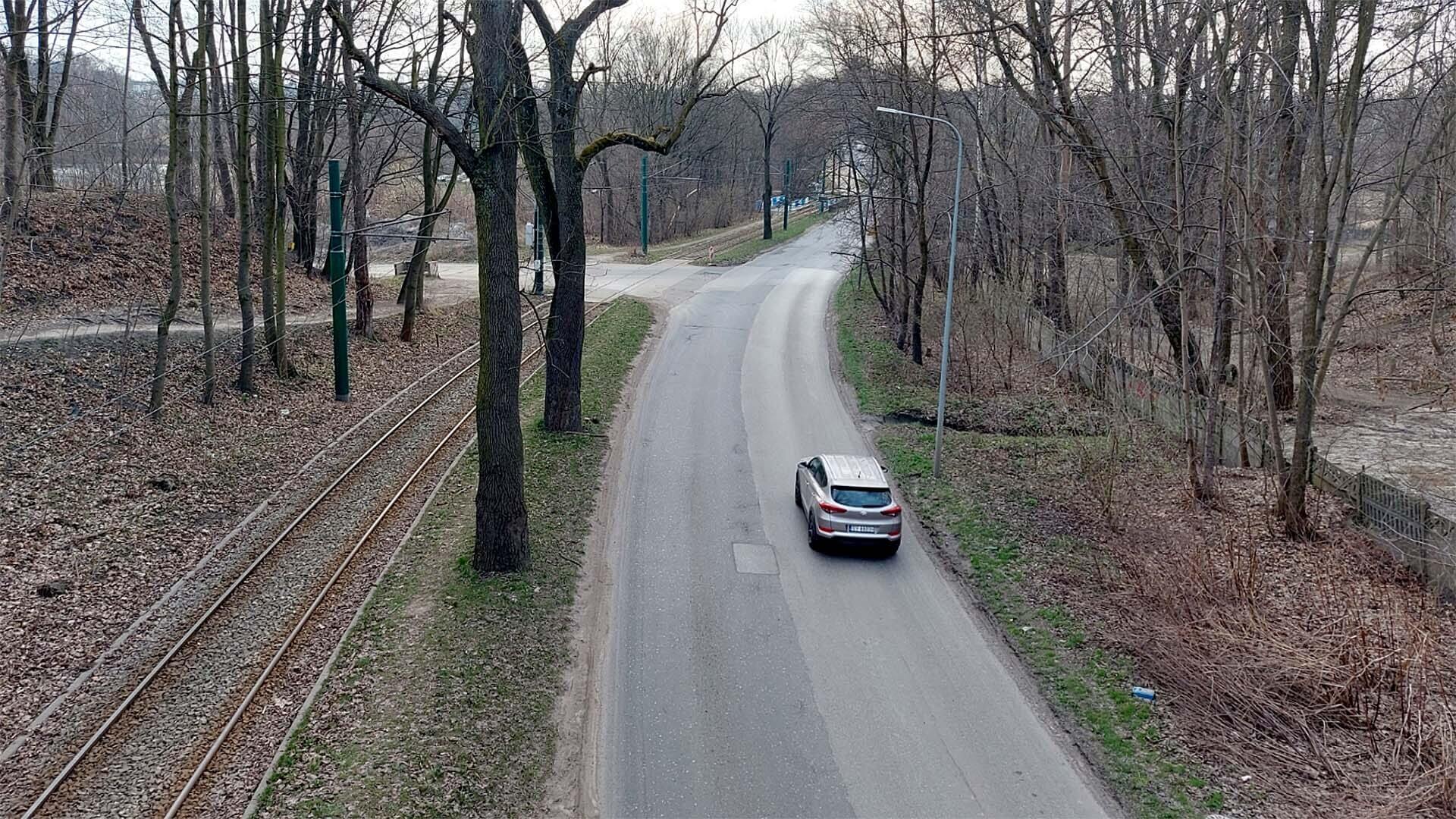 Ulica Frycza Modrzewskiego w kierunku Rudy Śląskiej