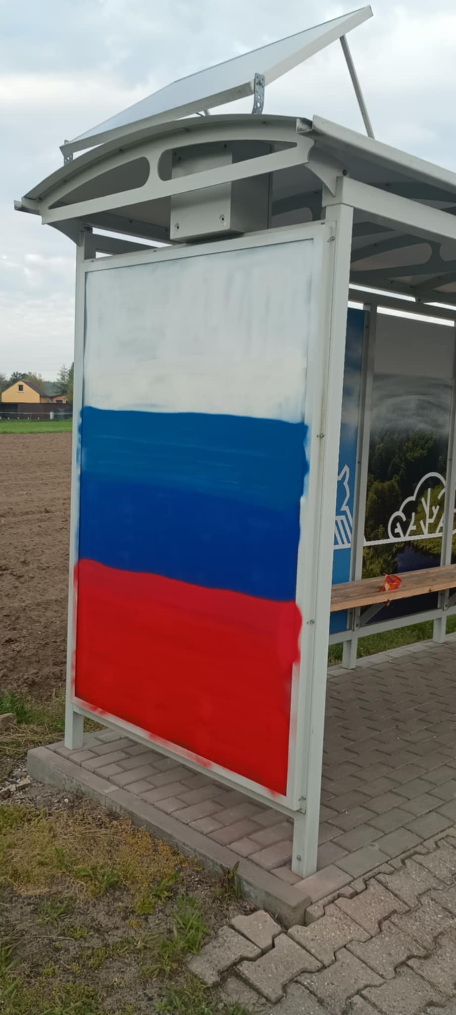 Zniszczone wiaty w Palowicach