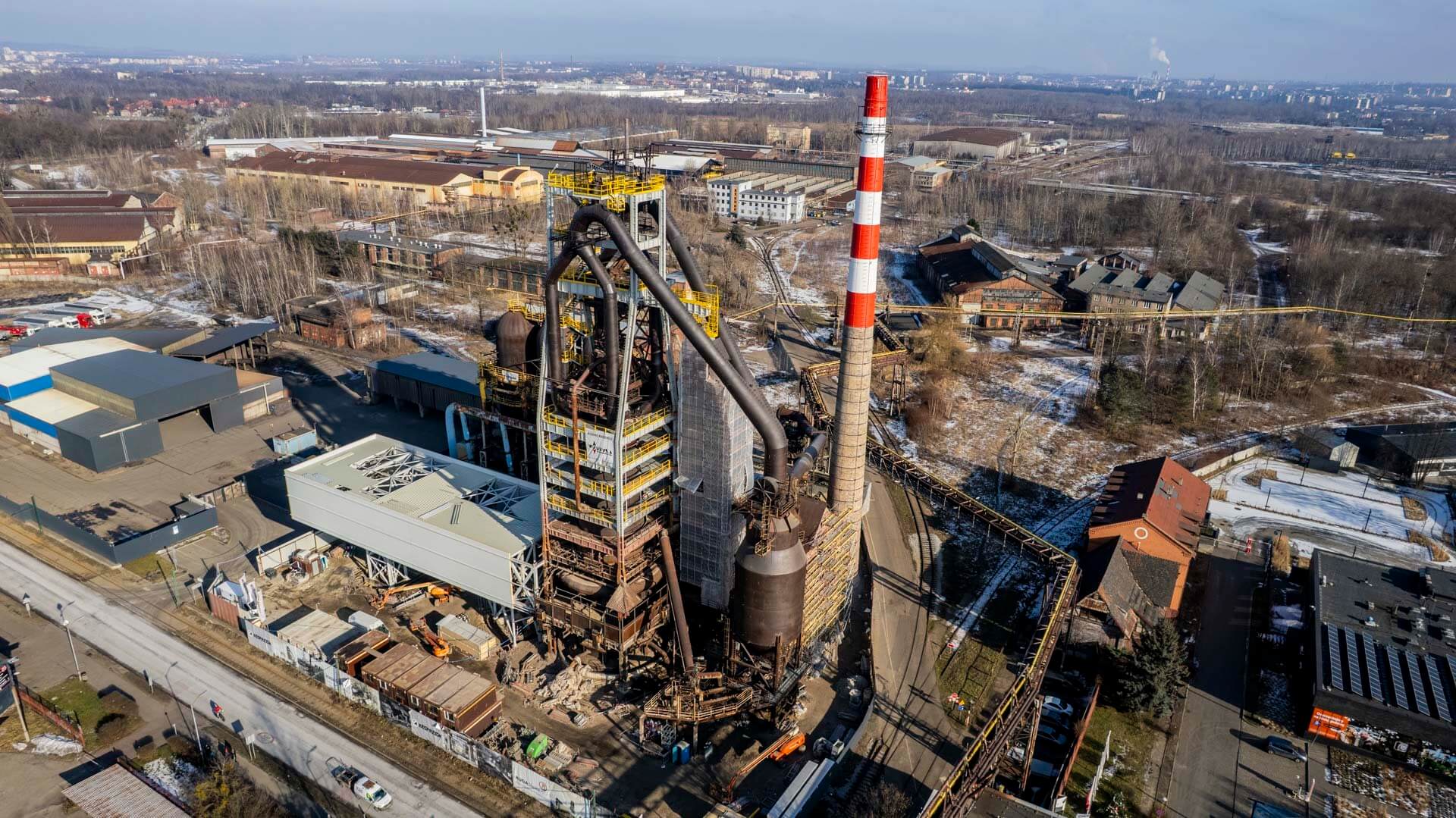 Piękny! Wielki Piec w Rudzie Śląskiej z lotu ptaka!