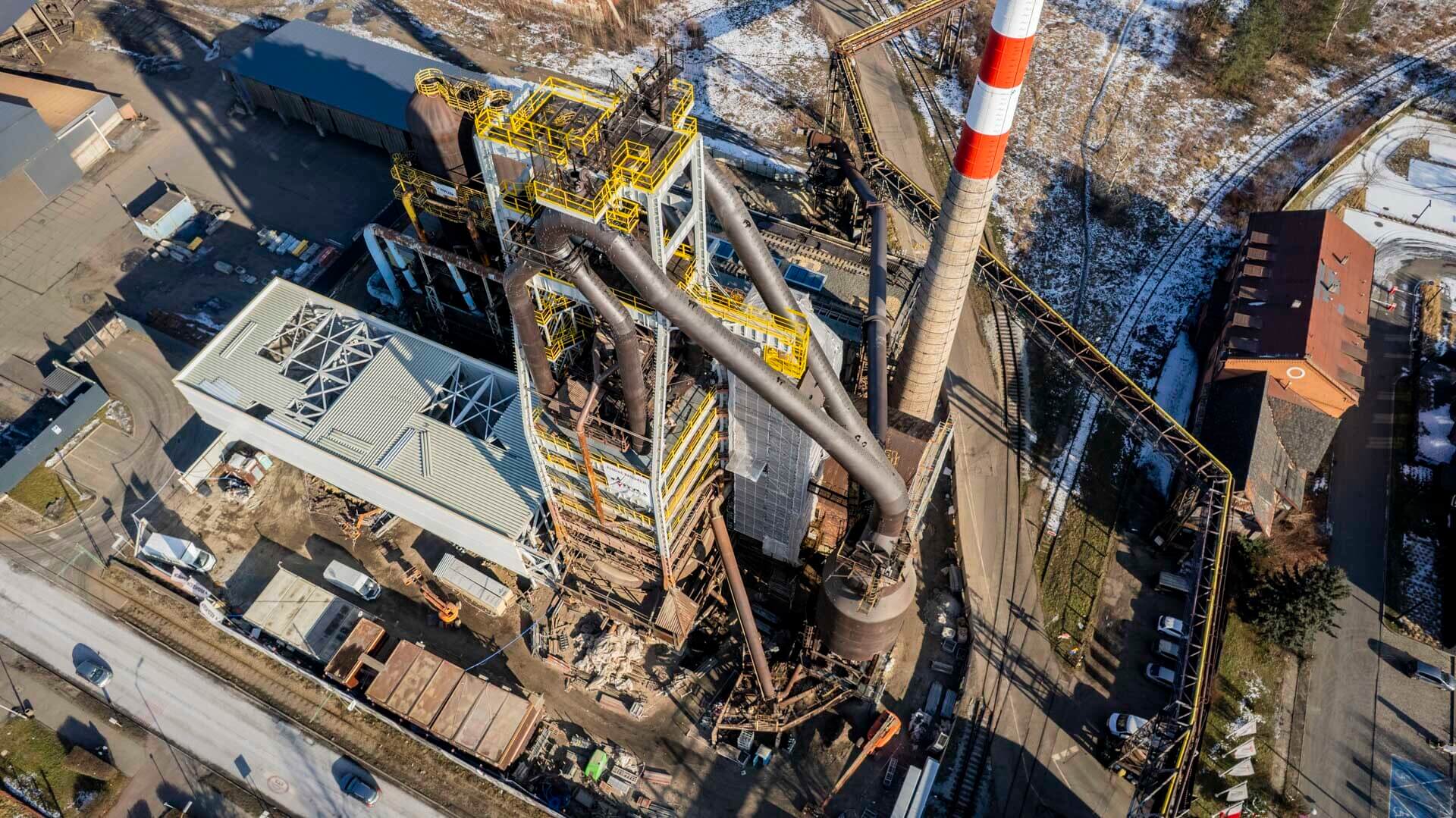 Piękny! Wielki Piec w Rudzie Śląskiej z lotu ptaka!