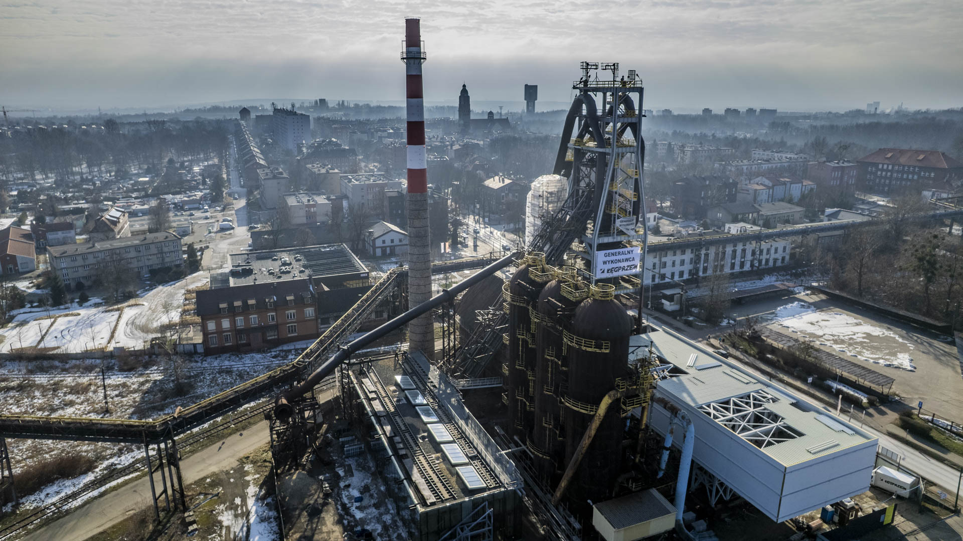 Piękny! Wielki Piec w Rudzie Śląskiej z lotu ptaka!