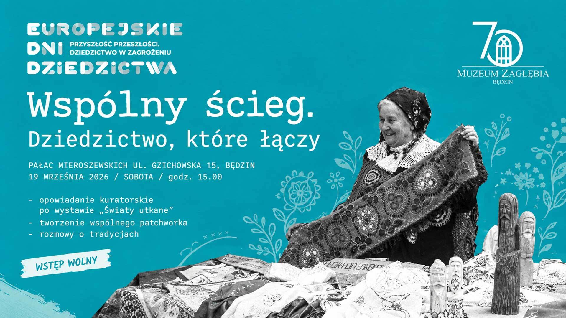 Jeden ścieg, wiele pokoleń. Muzeum Zagłębia zaprasza na wspólne szycie w Pałacu Mieroszewskich