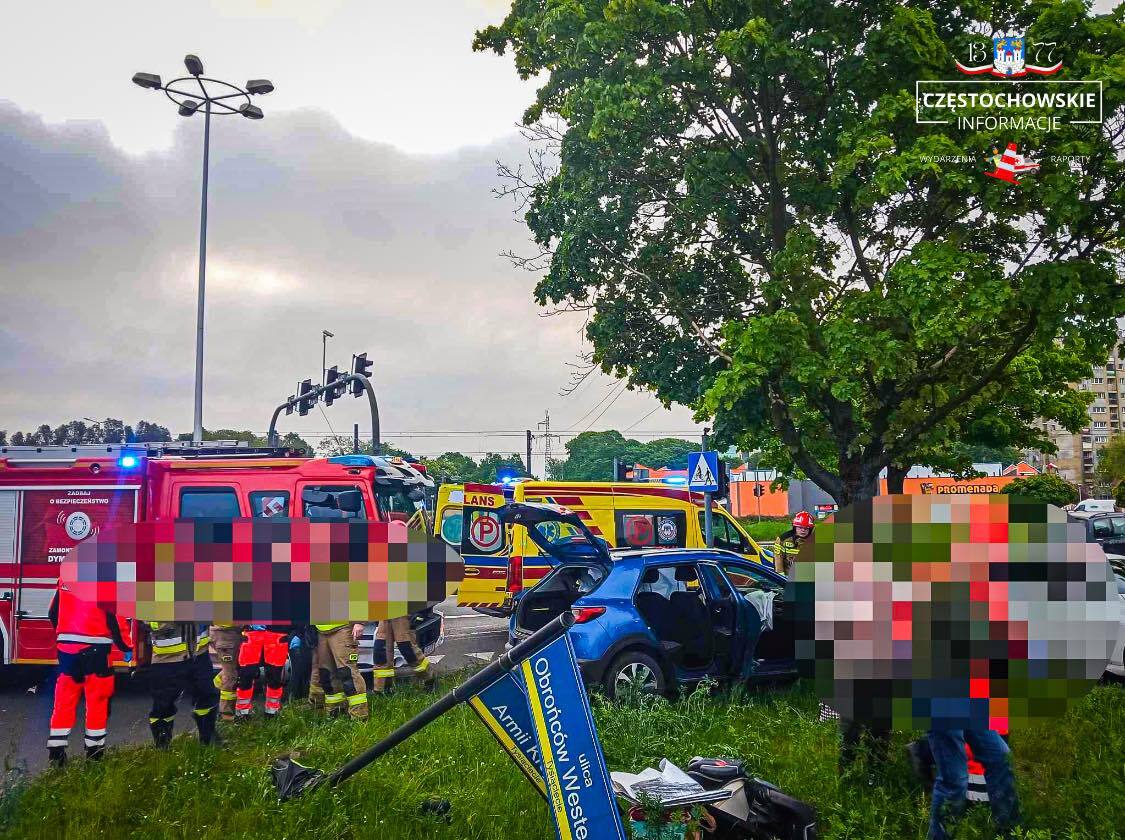 Poważny wypadek w Częstochowie