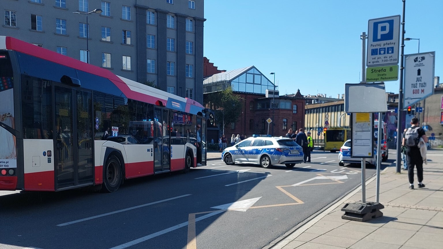 Wypadek w Katowicach na ul. Skargi