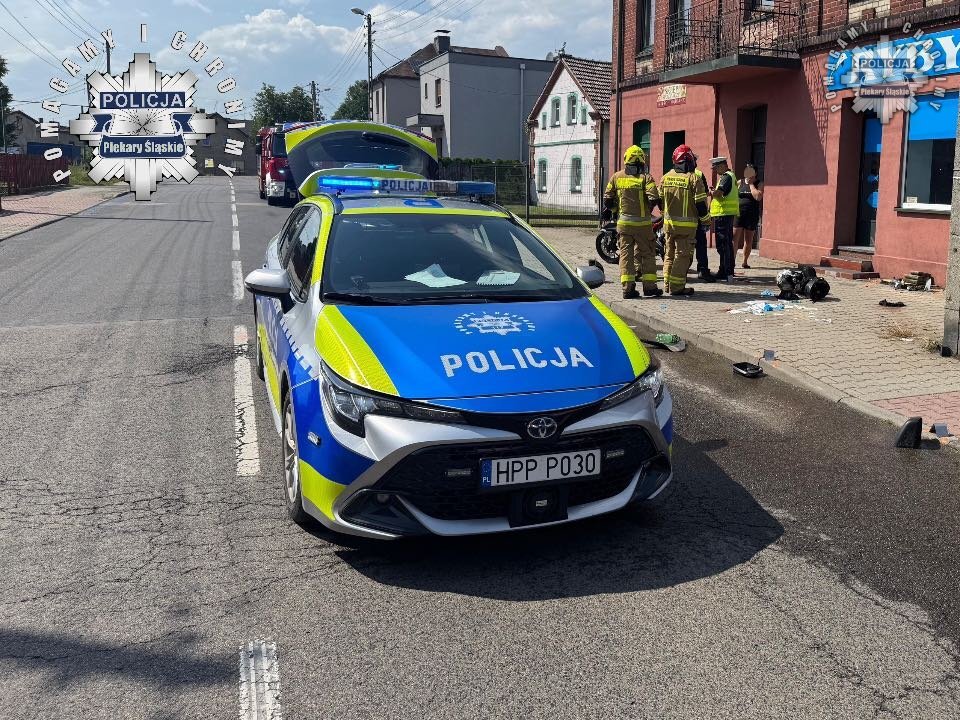 Wypadek motocyklowy w Piekarach Śląskich