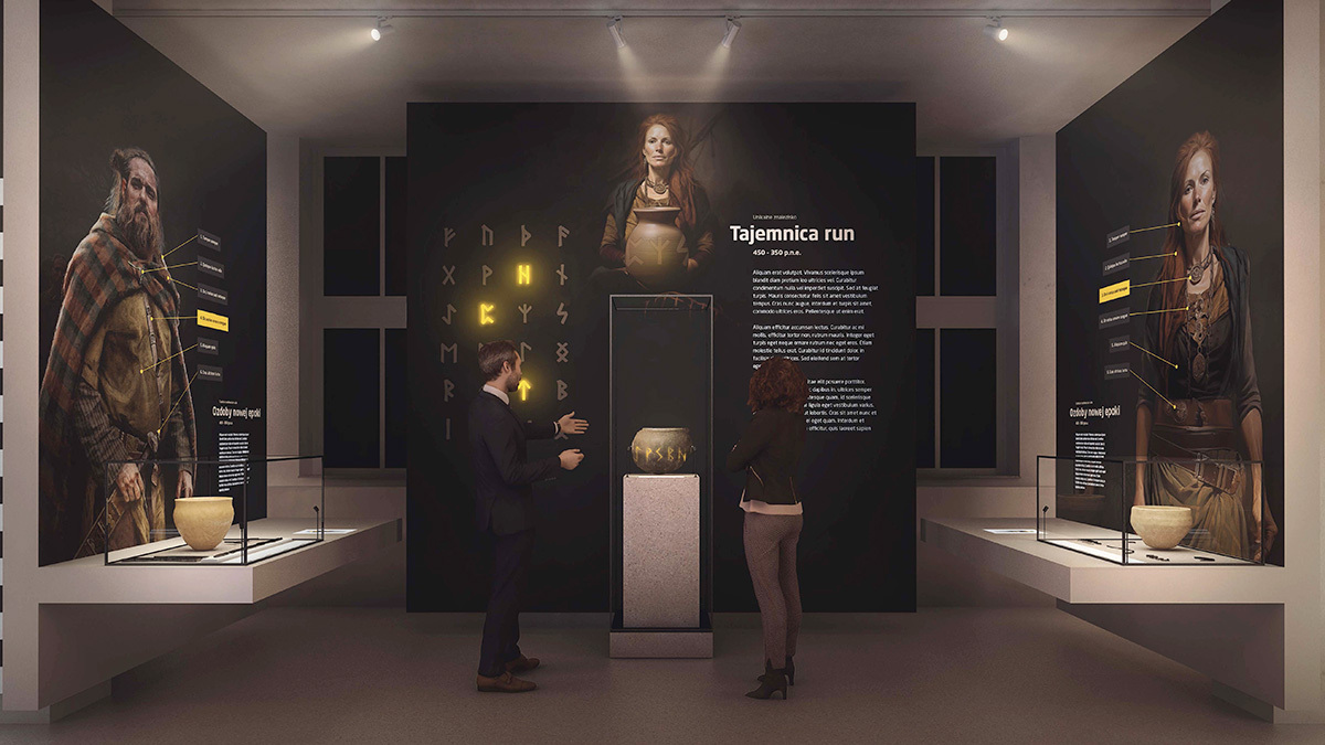 Wizualizacja wystawy archeologicznej w Muzeum Górnośląskim w Bytomiu