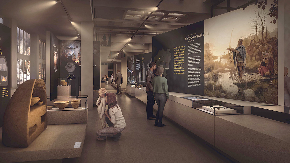 Wizualizacja wystawy archeologicznej w Muzeum Górnośląskim w Bytomiu