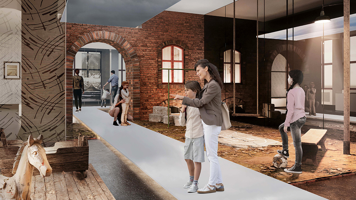 Wizualizacja wystawy etnograficznej w Muzeum Górnośląskim w Bytomiu