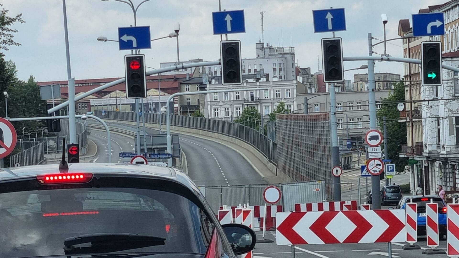 Zamknita estakada chorzow