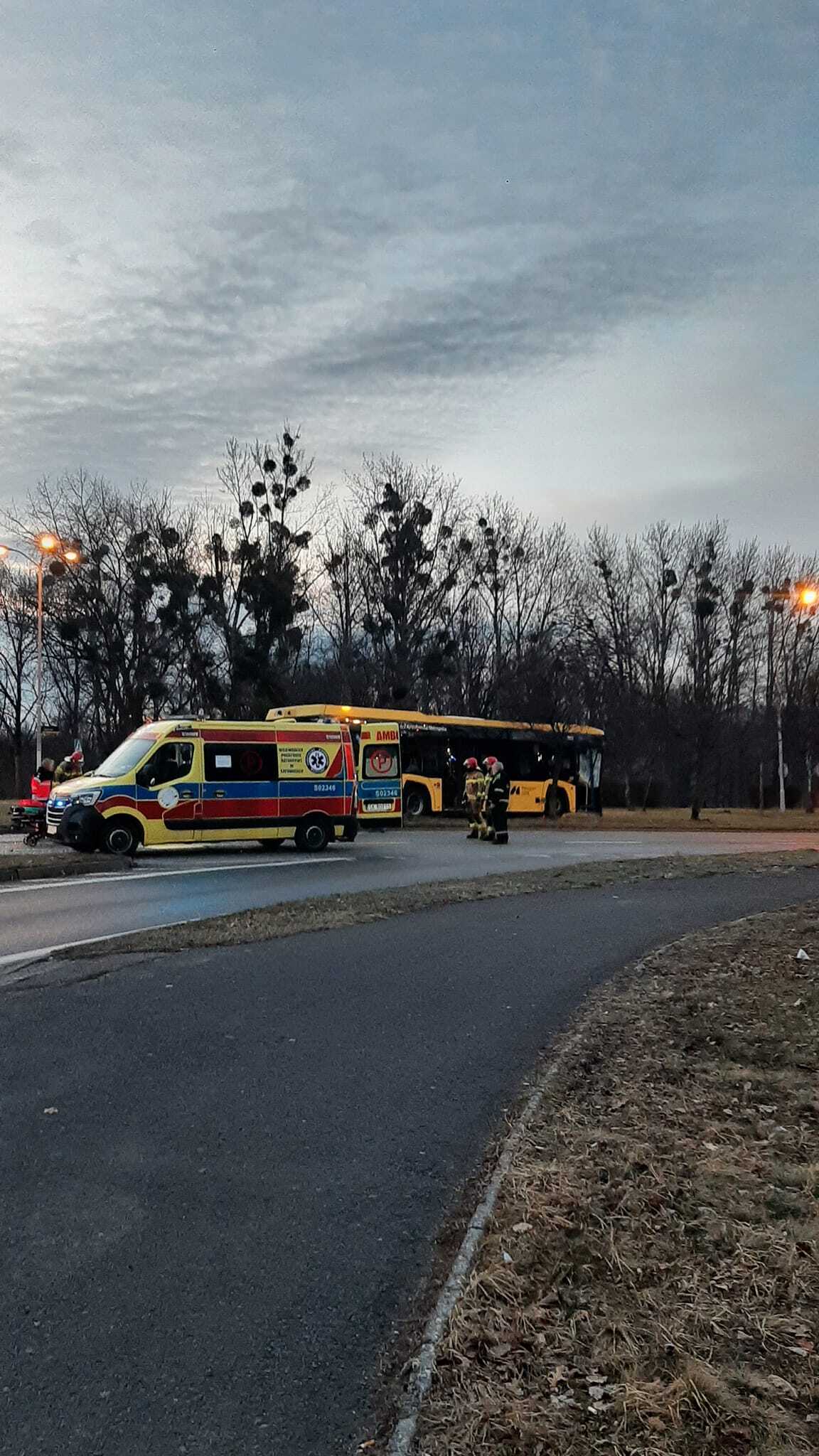 Zderzenie autobusów w Katowicach, ul. Lwowska