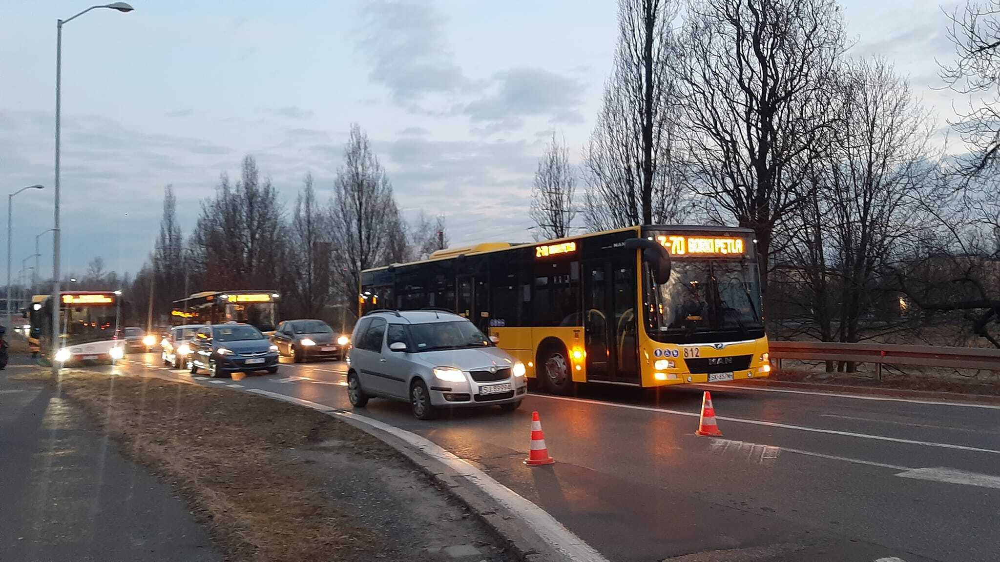 Zderzenie autobusów w Katowicach, ul. Lwowska